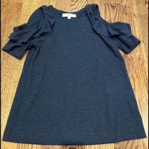 Loft cold shoulder ruffle shirt, Women’s XS/S